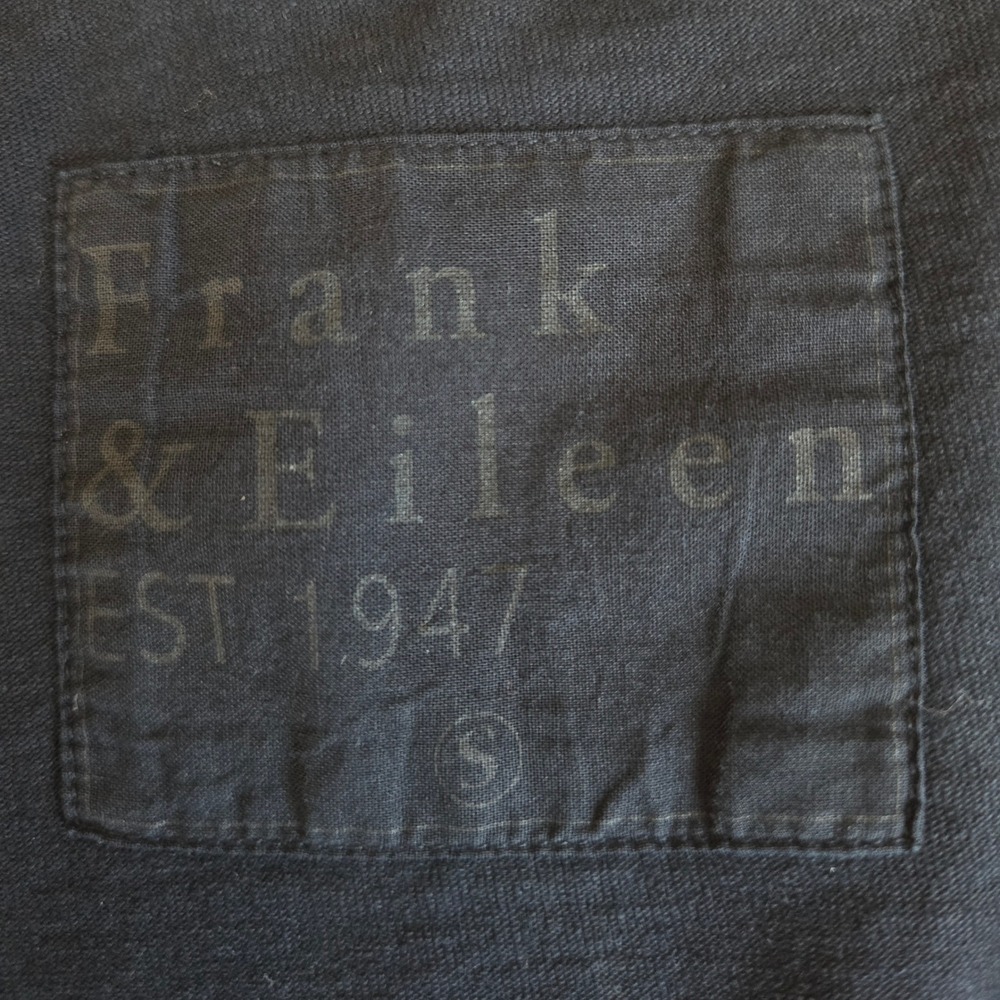 Frank & Eileen Tee Lab Navy Blue Cotton Jersey V-Neck Shirt Dress Small - Picture 7 of 9